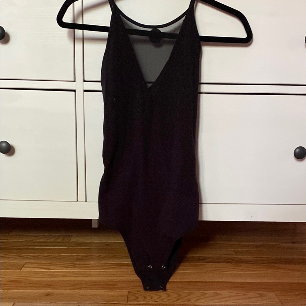 Black V-Neck Bodysuit